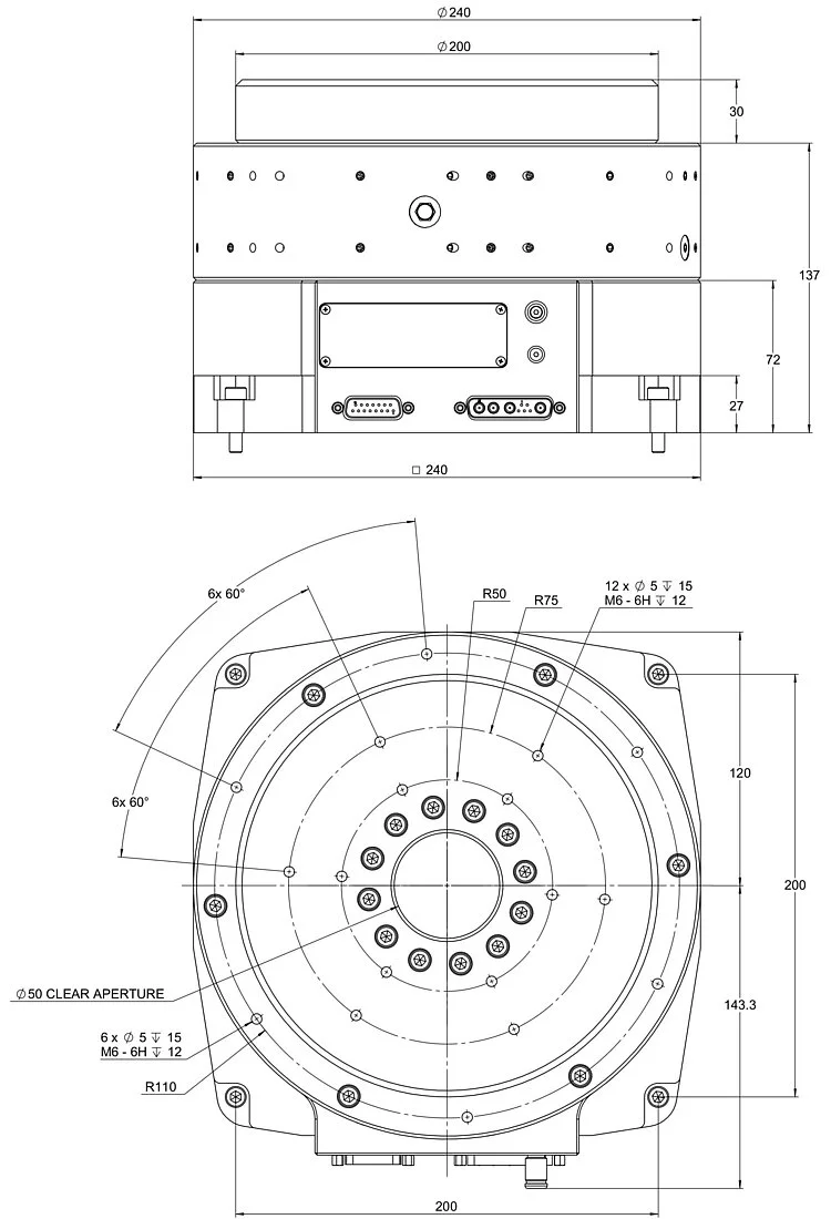 A-62x 带空气轴承的PIglideRM转台